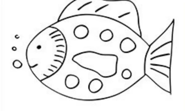 Free Fish Coloring Page to Print - Perfect for Kids 3+