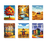 Autumn Glow Series - Mini Schilderen op Nummer Set van 6