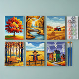 Autumn Glow Series - Mini Schilderen op Nummer Set van 6