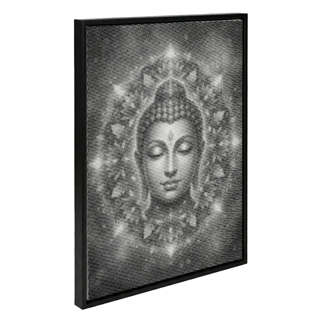 Buddha with Flowers Dot Painting