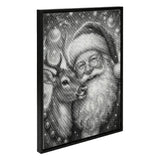 Santa Claus with Reindeer 2 Dot Painting