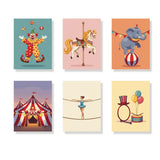 Sirkusesitys - Mini Paint by numbers 6 kappaleen setti