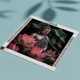 Diamond Painting - Buda com Flor de Lótus