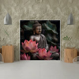 Diamond Painting - Buda com Flor de Lótus
