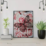 Diamond Painting - Borboleta com Flores