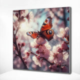Diamond Painting - Borboleta com Flores