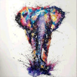 Diamond Painting - Coloured Elephant