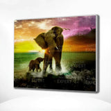 Diamond Painting - Elefantteja meressä