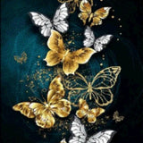 Diamond Painting - Gouden Vlinders