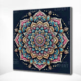 Diamond Painting - Mandala Pink/Blue/Yellow