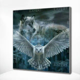 Diamond Painting - Owl with Wolf