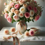 Diamond Painting - Rosen in einer Vase