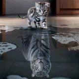 Diamond Painting - Tiger Spiegelbild