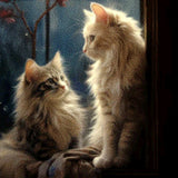Diamond Painting - Two Cats