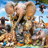 Diamond Painting - Safári com Animais