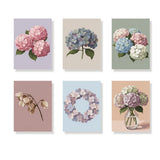 Hydrangea Farewell - Mini Painting by numbers Set of 6