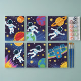 Pikku astronautit - Mini Paint by numbers -setti, 6 kpl