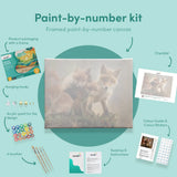 Painting by numbers 3 Foxes