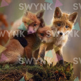 Painting by numbers 3 Foxes