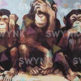 Painting by numbers 3 Monkeys