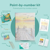 Painting by numbers Beach with Sunset