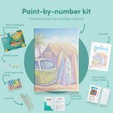 Painting by numbers Beach with Van