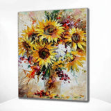 Painting by numbers Beautiful Sunflowers