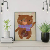 Painting by numbers Brown Bear