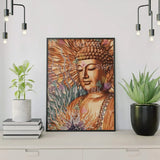 Painting by numbers Buddha Brown
