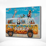 Painting by numbers Bus with Animals