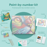 Painting by numbers Cat head