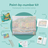 Paint by numbers Stad med båt