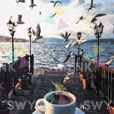 Maling efter tal Kaffe ved Havet
