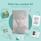 Painting by numbers Colourful Woman Pink