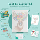 Painting by numbers Deer with Flowers Antlers