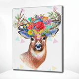 Painting by numbers Deer with Flowers Antlers