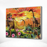 Painting by numbers Dinosaur