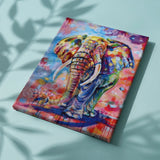 Painting by numbers Elephant with cheerful colours