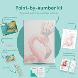 Paint by numbers Flamingo kruunulla