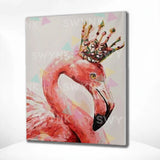 Paint by numbers Flamingo kruunulla