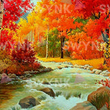 Painting by numbers Forest with Stream