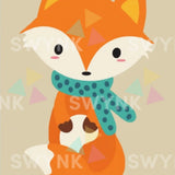 Painting by numbers Fox with Scarf