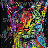 Painting by numbers Happy Cat