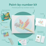 Painting by numbers Happy Parrot