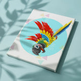 Painting by numbers Happy Parrot