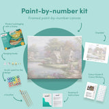 Painting by numbers House in Forest with Swans