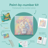 Painting by numbers Impressive Colourful Lion