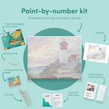 Painting by numbers Lighthouse Sunset