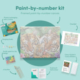 Painting by numbers Lions with Baby