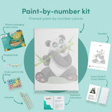 Painting by numbers Panda with Bamboo